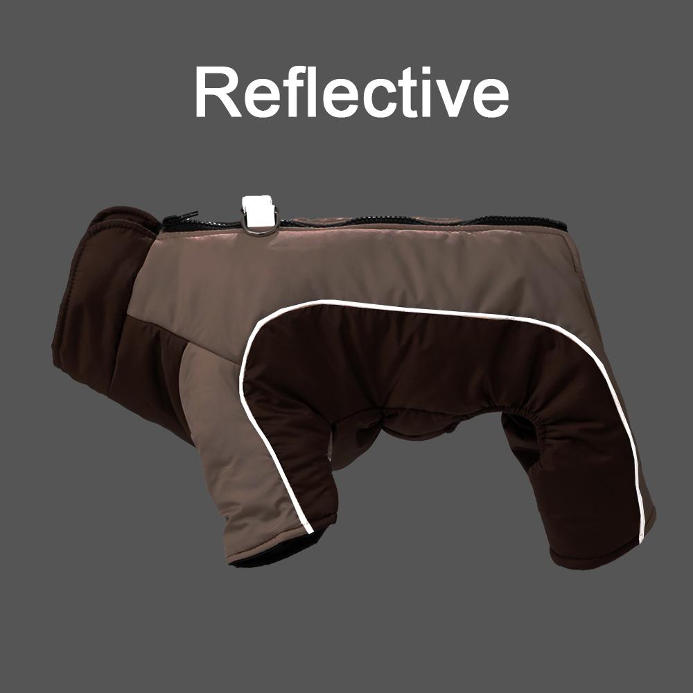 Waterproof Dog Jumpsuit Winter Warm Puppy Overalls Jacket Reflective Pet Dogs Clothes For Boys Girls Yorike Pug Onesie Outfits