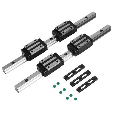 2шт HG15-300мм литейная направляющая из чугуна с 4шт HGH15 линейный подшипник скольжения блок черный