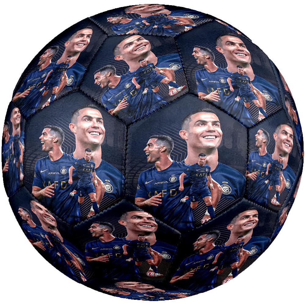 Ronaldo's Dynamic Leap Soccer Ball Size 5 Football Machine-Stitched Indoor/Outdoor Training and Matches Soccer Accessory