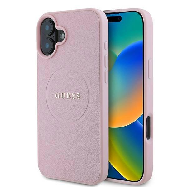 Guess Guhmp16Mpghsmmp Iphone 16 Plus6.7 Różowy/Pink Hardcase Grained Ring Magsafe