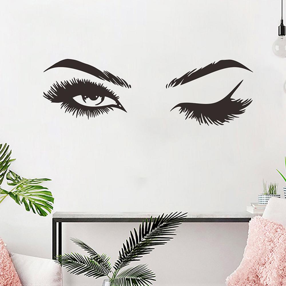 Pretty Eyelashes Wall Sticker Living Room Decor Mural Art Decals Sexy Sticker Home Decor Modern Home Decoration Wall Stickers