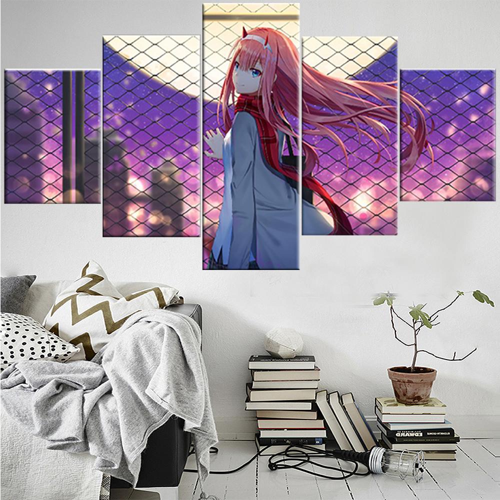 5 Pieces Anime Figure Poster Canvas Painting Wall Art Modern Living Room Study Home Decoration Modular Pictures No Frame