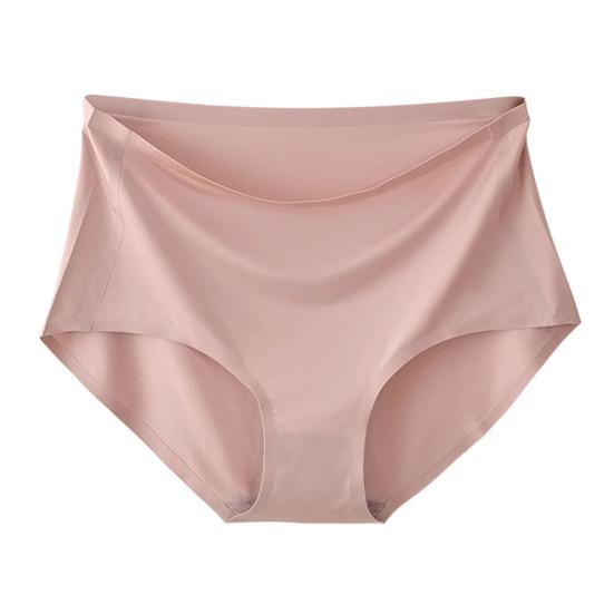 Женские трусики из ледяного шелка, подтягивающие бедра, хлопковые трусы с высокой талией, бесшовное дышащее однотонное нижнее белье