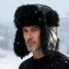 Thick PU Bomber Hat Men's Outdoor Windproof Cold-proof Hat Warm Velvet Ear Protecting Riding Hat