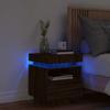 Прикроватная тумбочка - Maison Exclusive - Коричневый дуб - RGB LED - 1 ящик