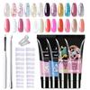 Poly Nail Gel Set All for Quick Extension Nail Manicure Set Gel Cuticle Pusher Finger Extend Mold Nail Tool Kit