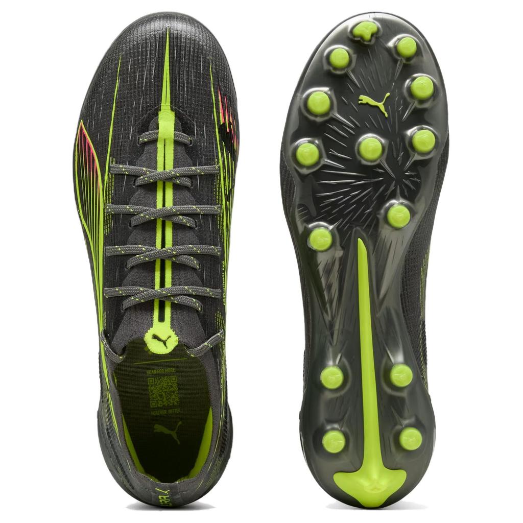 Puma Ultra 5 Ultimate Fashion Удобный Ag (Резиновые короткие шипы) Футбольные бутсы Женские Футбольные бутсы Серебристо-желтые 108340-03
