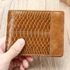 New Fashion Genuine Leather Men's Wallet Slim 2-Fold Wallet Handmade Genuine Soft Leather Multi-Functional Anti-Theft Men's Wallet with Coin Pocket