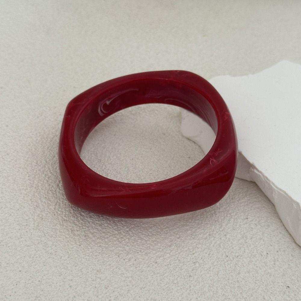 Wave Shape Resin Bracelet Geometry Women Bangle Personality Exaggerated Bracelet  Ladies