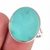 Кольцо из серебра 925 пробы с натуральным тибетским бирюзовым камнем S.9.5 T3A70