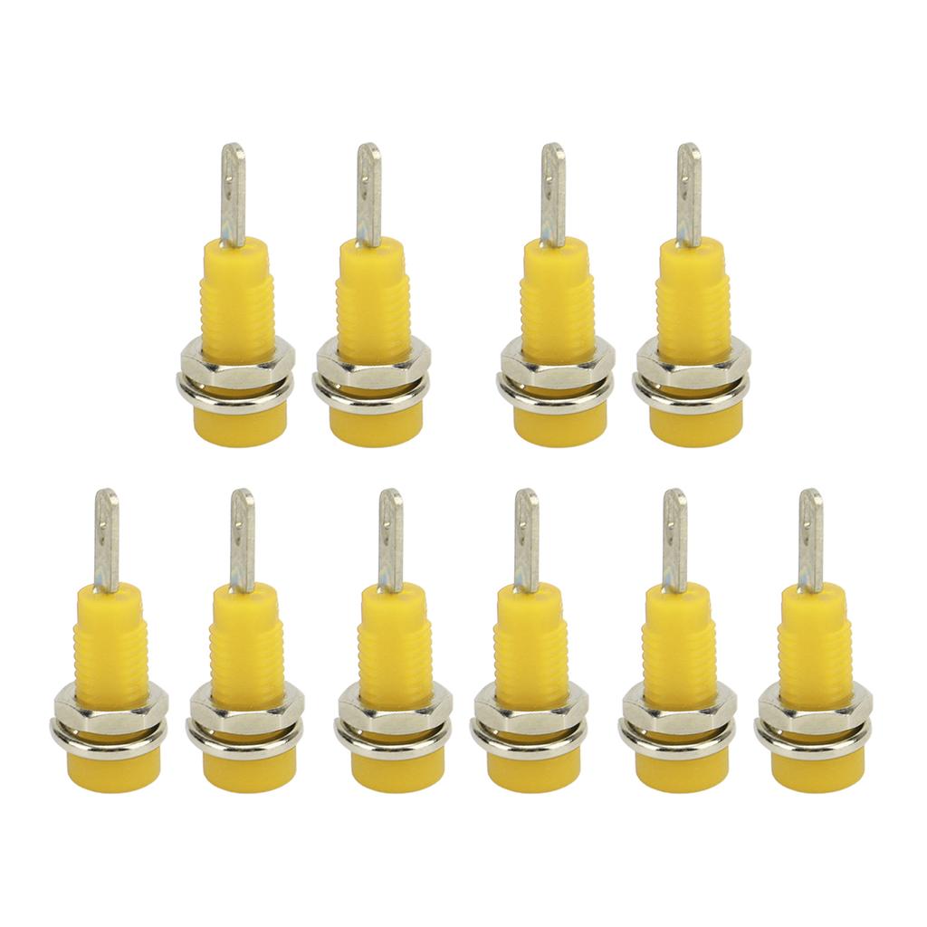 10Pcs J.40003 2mm Banana Jack Panel Socket Extended Post Plug Adapter for Electronic