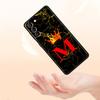 Marble Letter Phone Case For Samsung Galaxy S26 Ultra S25 Plus S24 FE S23 S22 5G S21 S20 Cover Black Soft
