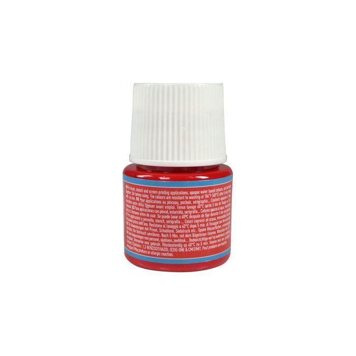 Fabric Paint - PéBéo - Setacolor Opaque - Red - 45 Ml - Wash-resistant