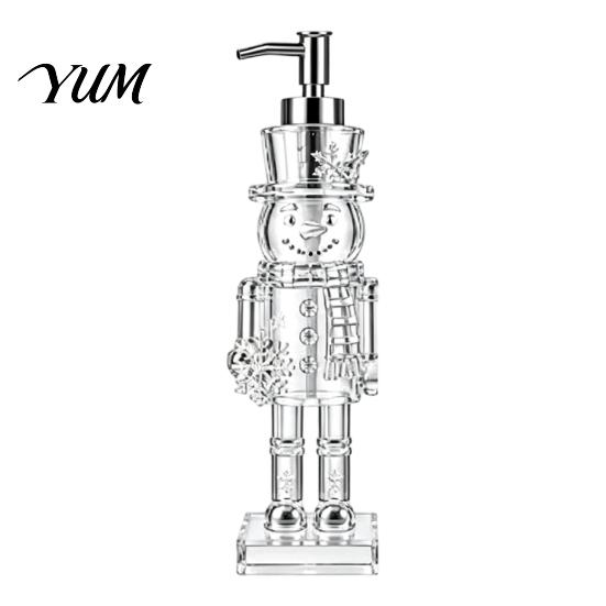 Clear Acrylic Sanitizer Dispenser for Vanity Christmas Theme Hand Soap Dispenser, Nutcracker/Santa/Snowman/Cookie Man/Christmas Tree Shape,