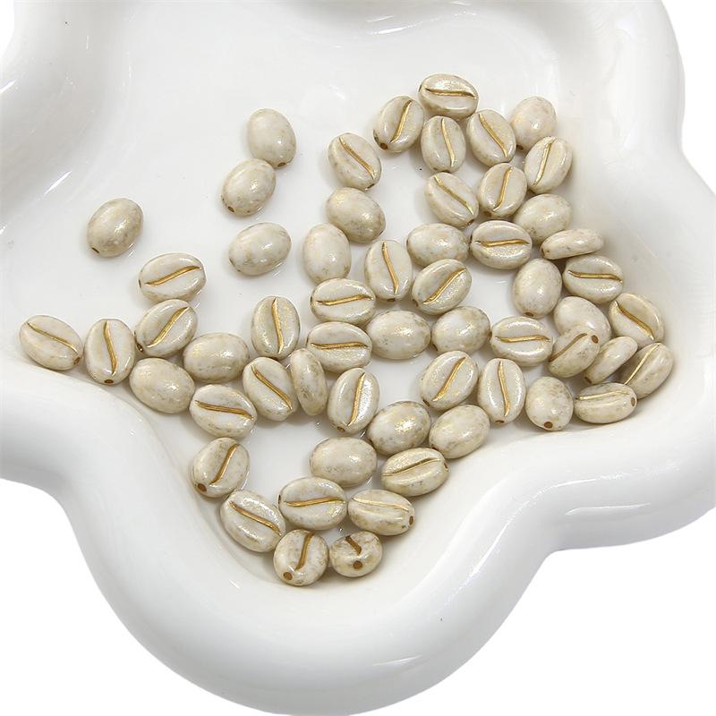 Бусины для браслета ручной работы 8x10 мм Акриловые кофейные зерна Бусины-рассыпки Аксессуары для самостоятельного изготовления Бусины для браслетов Нитки для браслетов Разделительные бусины