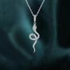 Small Snake Necklace Female Ins Cold Wind Niche Design Light Luxury Spirit Snake Collarbone Chain Fashionable Simple Stainless Steel Strong Chain