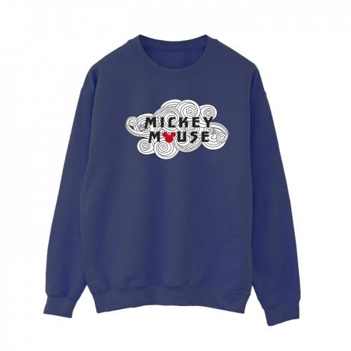 Disney Womens/Ladies Mickey Mouse Swirl Logo Sweatshirt