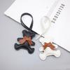 Soft PU Leather Keyring Car Key Holder Cartoon Bag Pendant Bow Bear Keychain  Hanging Accessory