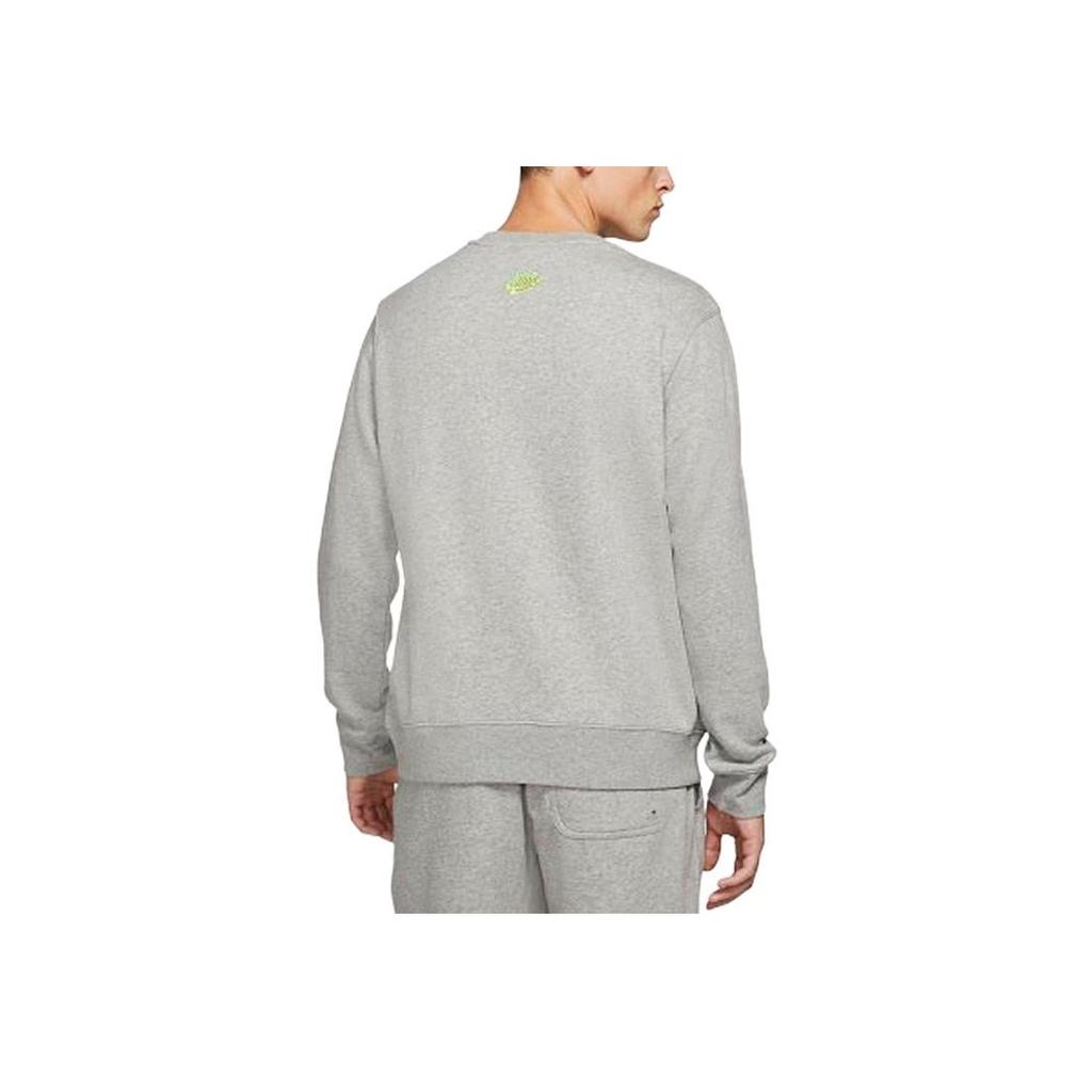 Nike Contrast Logo Crew Neck Pullover Sweatshirt Men Sweatshirt Grey DJ6915-063