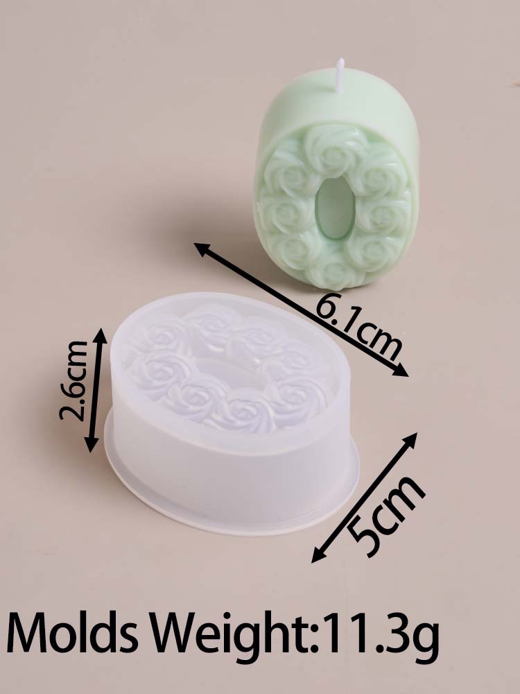 DIY Роза Цифра Свеча-Украшение на День Рождения Силиконовая Форма Ручная Работа Ароматические Свечи Материалы для Изготовления Гипсовые Поделки Формы для Заливки Подарки