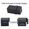 USB 3.0 Keystone Jack Inserts Straight Head Extension Socket Adapter Port for Wall Plate Outlet Panel