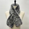 Rex Rabbit Fur Knitted Scarf Foulard Fashion Solid Shawls Rectangle Scarves for Ladies Winter Warm Real Fur Shawls