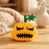 Self-entertainment Cat Toy Halloween Pumpkin Toy, Squeaky Stuffed Chew Interactive Soft Plush with Feathers for Indoor Cats