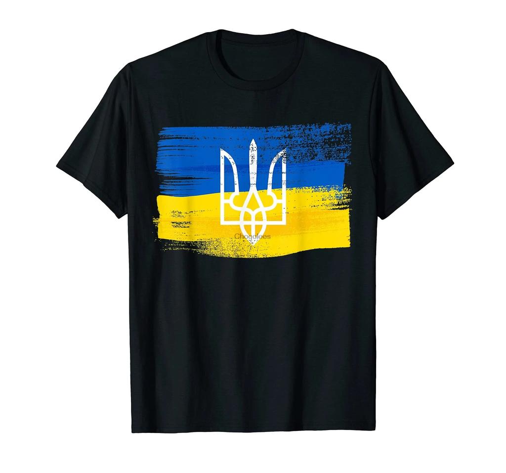 Флаг Украины Украинское Сердце Футболка Мужская Женская Премиум Графический Принт Футболка Мужские и Женские Графические Футболки
