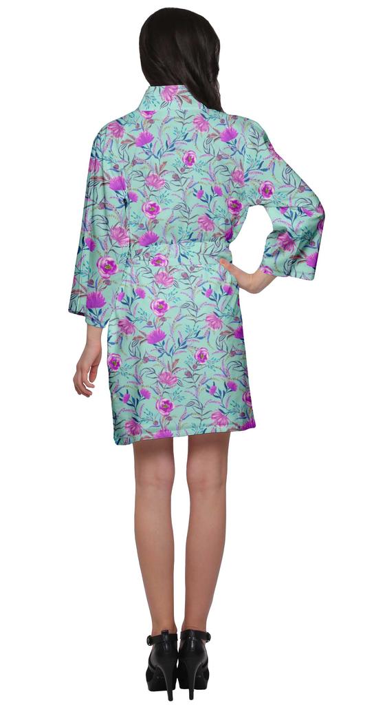 Moomaya Халат с принтом для девочек, кимоно, халаты для женщин, короткие