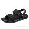 Мужские кожаные сандалии, повседневные спортивные пляжные шлепанцы, летняя новая тенденция, мягкая подошва, шлепанцы двойного назначения, нескользящие сандалии