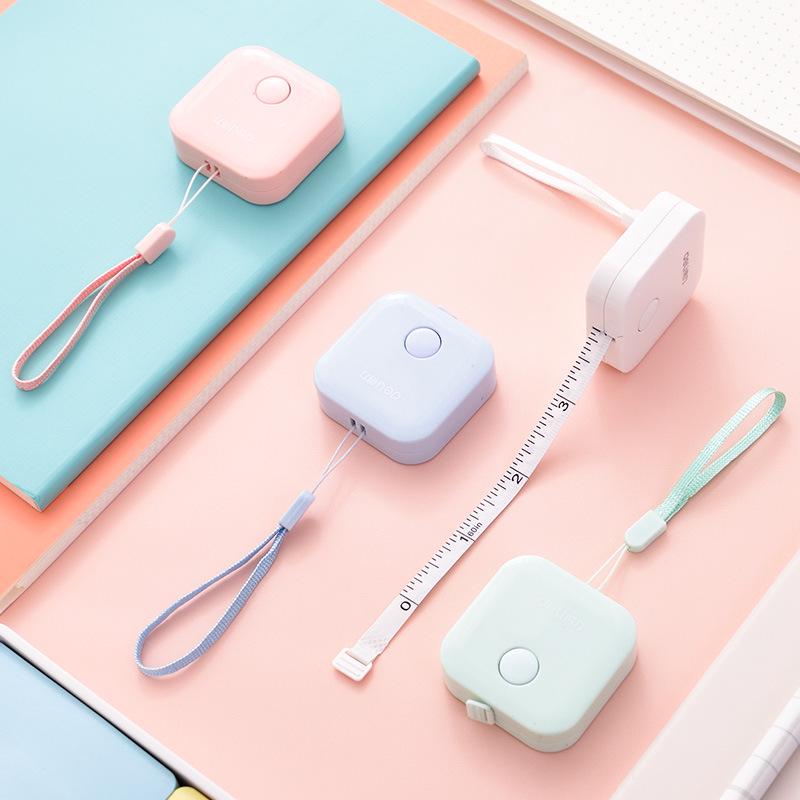 Mini Color Leather Measuring Tape 1.5m 60inch Flexible Ruler Inelastic Tapeline Office School A6811