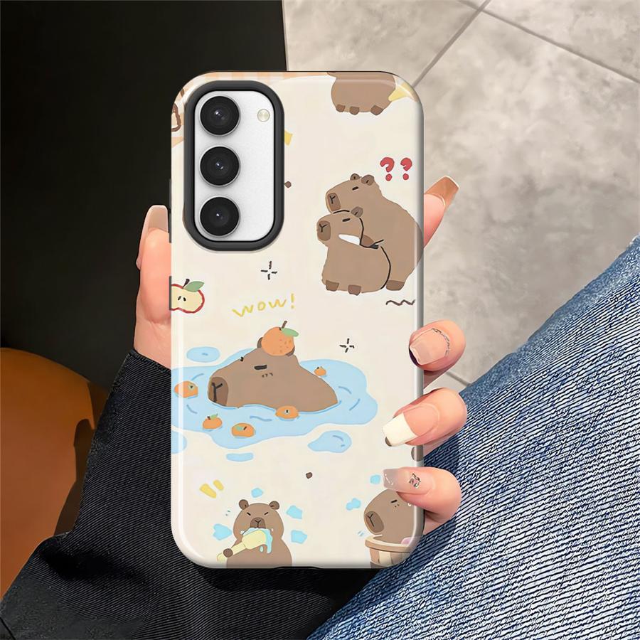 Капибара Милый Крутой Мягкий Чехол Capa Чехол для Телефона для Samsung Galaxy S25 A16 S25Ultra A36 S20 FE S23 S24 Ultra A56 S23Ultra A26