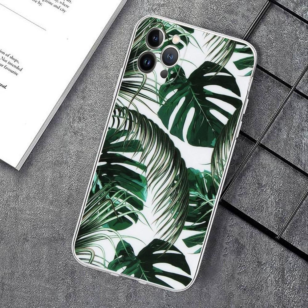 Чехол для телефона с листьями Монстеры, зеленый, для IPhone 14 11 12 13 Mini Pro XS Max, чехол 6 7 8 Plus X XR SE 2020 Funda Shell