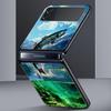 Hunting Fishing Man Hard PC Phone Case For Samsung Galaxy Z Flip 7 6 5 4 Black Cover For Galaxy Z Flip 3 Foldable Fundas Shell