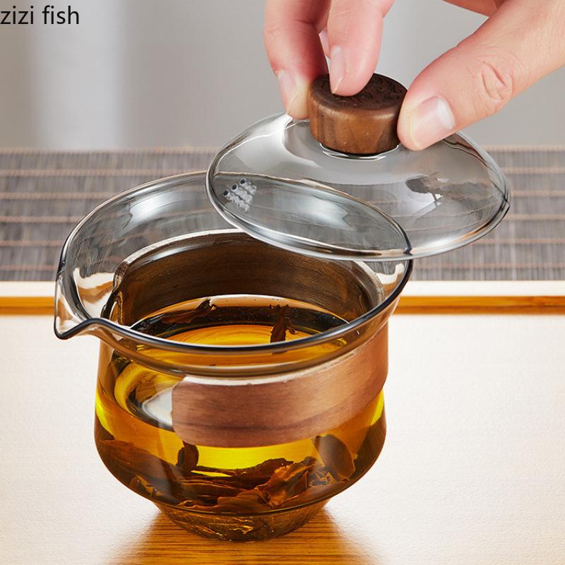 Стеклянный чайник, чашка, чайник, чайный сервиз Kungfu, крышка, миска, чайная чаша, принадлежности для заваривания чая, чайная утварь, наборы для заваривания чая и чашек