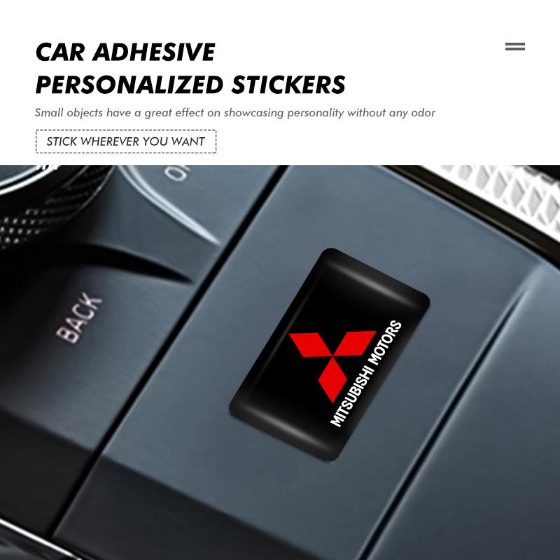 cxdjmy1 For Mitsubishi 10/20/30pcs Car Logo Self-Adhesive Stickers Epoxy Emblem Decal Accessories Outlander Lancer Cross Colt Xpander