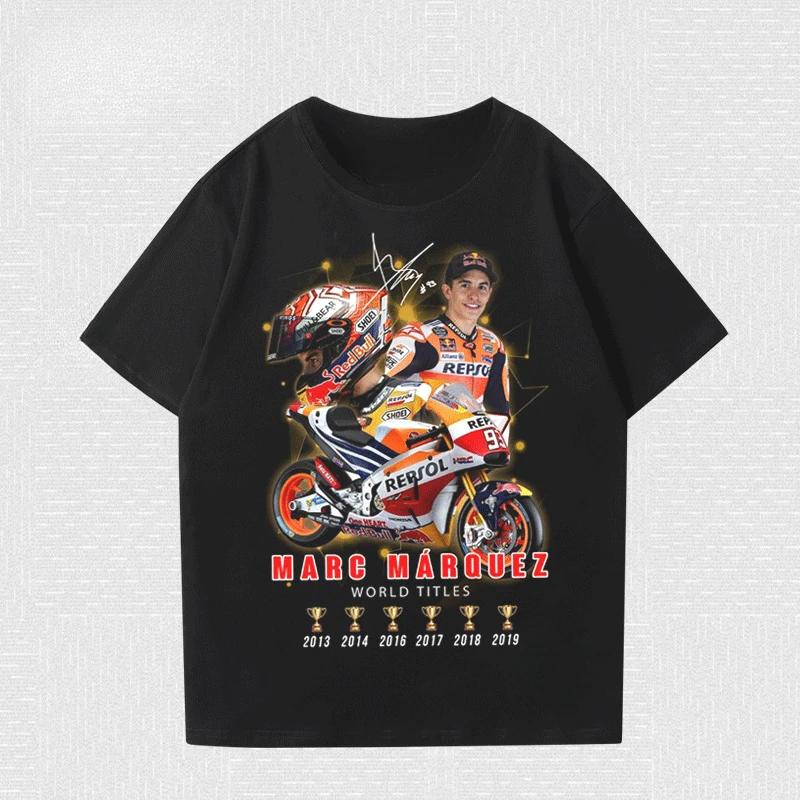 2025 Summer New MOTO93 Men Marquez Motorcycle Memorial T-Shirt Racing Suit Motorcycle Suit Cotton Short-sleeved Unseix T-shirt