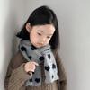 Korean Style Heart Knit Scarf for Girls Winter Warm Forest Neck Warmer Aesthetic Acrylic Wool Blend Fashion Cold Weather Scarf