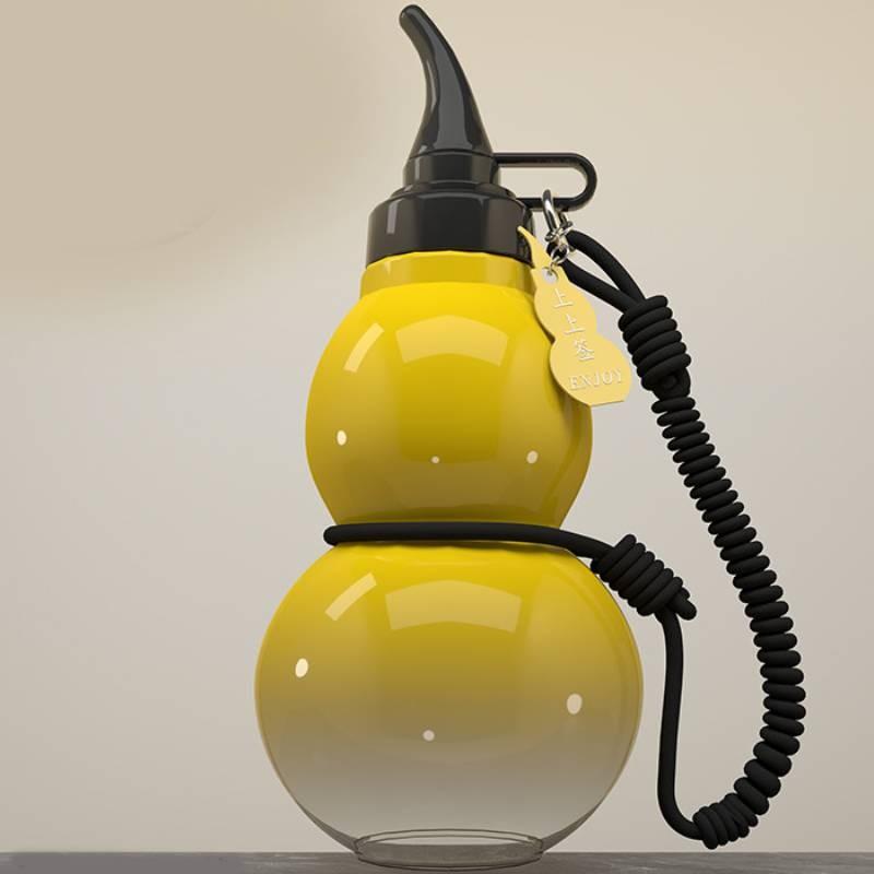 Stylish Black Myth Gourd Water Cup Made Of Durable Tritan Material For All Purposes