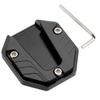 LeTradeJP Black Side Stand, Plate, Alloy, Plate, Dress Up Part, Universal Side Stand, Part, Honda, Yamaha, Kawasaki, Suzuki
