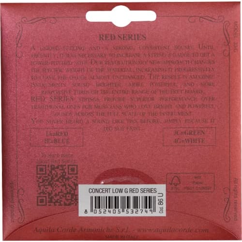 Aquila AQR-CLW 86U Concert Ukulele Strings, Low-G Type, 76cm