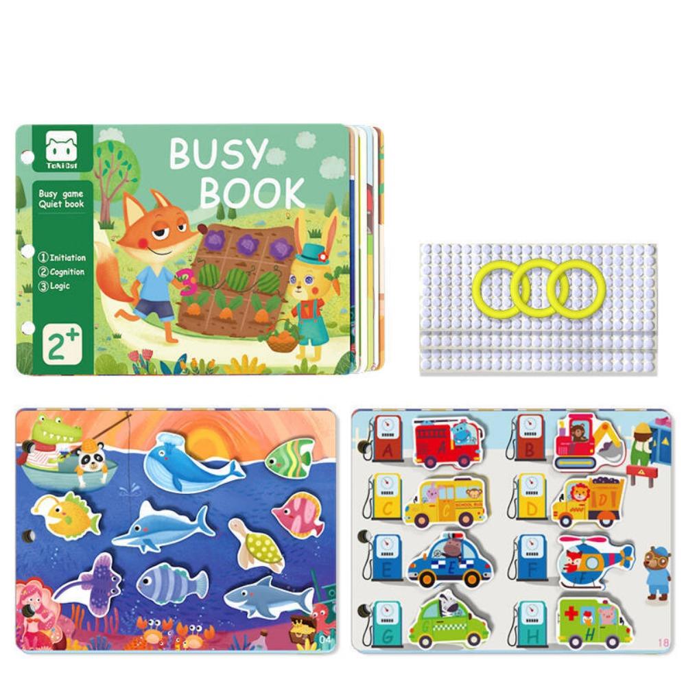 Handmade Montessori Quiet Busy Book Repeated Pasting Animals Sticker Book  Toddlers