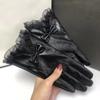 Ladies' Gloves with Bow Lace and Velvet Faux Leather Touch Screen Warm and Windproof  PU Leather Gloves  Simple and Elegant