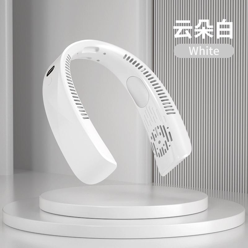 Портативный охлаждающий полупроводниковый вентилятор для шеи, перезаряжаемый, 4000 мАч, без лезвия, подвесной вентилятор для шеи (1200/4000 мАч, два размера)