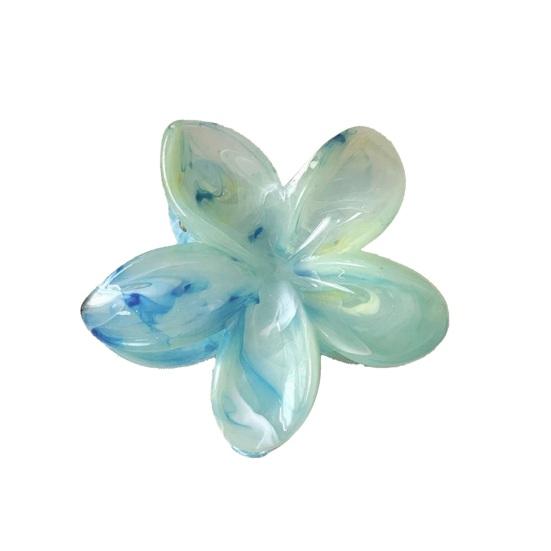 Hair Claw Flower Shape Stable Grip Summer Back Head Hair Clip Vibrant Color Non-Slip Shower Hair Claw Hair