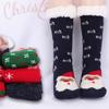1Pair Christmas Slipper Socks Women Fluffy Socks  Cute Warm Bed Socks Non Slip Winter Socks Cosy Thick Reindeer Socks Christmas Gifts for Women
