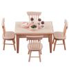 1Set Dining Table Chair Model 1:12 Dollhouse Mini Wooden Furniture Toy Set