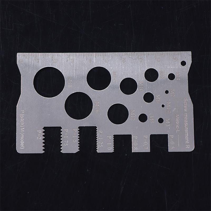 Прочная линейка из нержавеющей стали, винтовая измерительная линейка, точное измерение шага, резьбомер, измерительная линейка для винтов