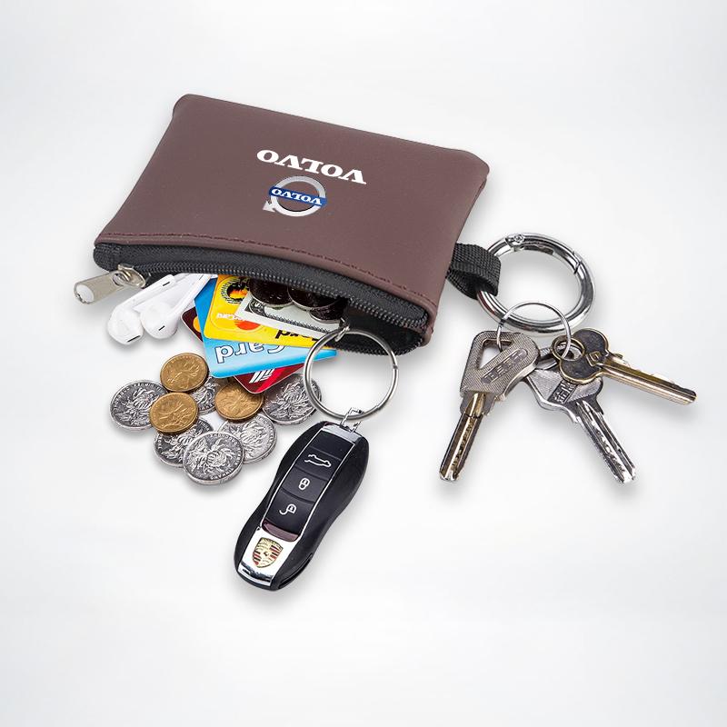 Car Keychain Key Storage Bag Anti-Lost Loop Sticker For Volvo ES90 EC40 EX40 EM90 XC90 V90 V60 XC60 V40 S80 S60 S90 C40 XC40 V70