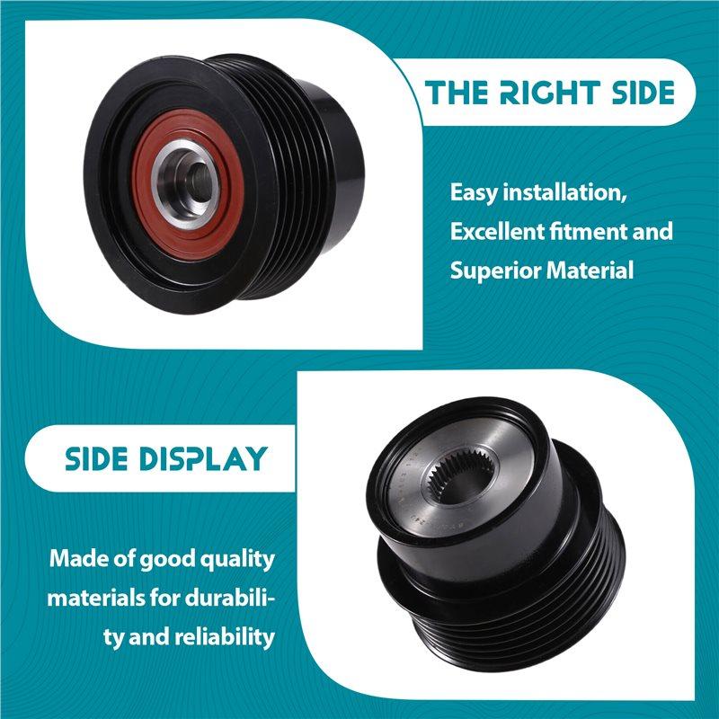 Efficient 31316803 Car Generator Belt Pulley Alternator Pulley For Volvo S60 S80 V70 XC60 XC70 XC90 2007-2016 30777744